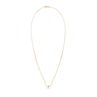 Hermes Mini Pop H Pendant White GHW