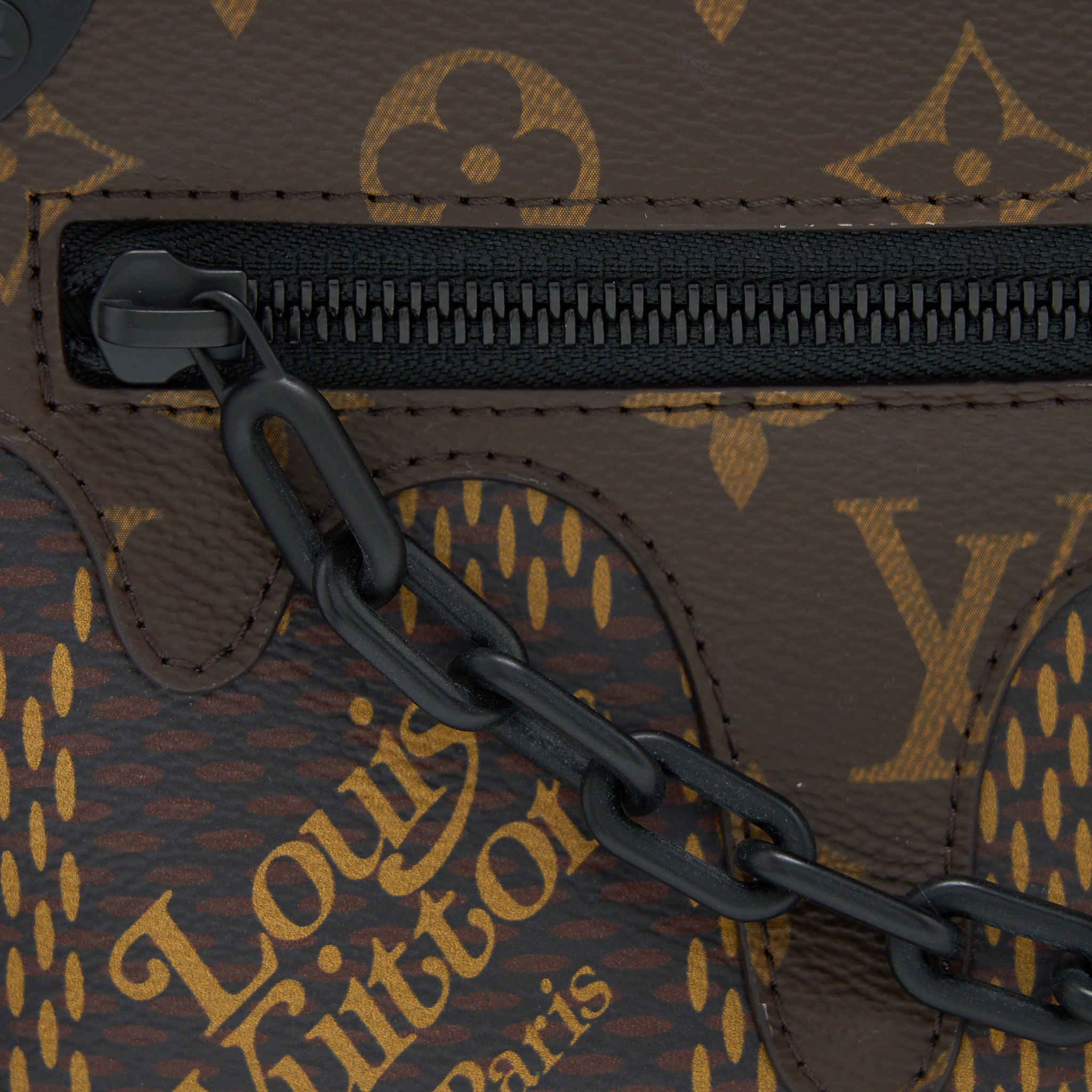 Louis Vuitton X Nigo Mini Soft Trunk Damier Ebene Matte Black Hardware - Image 6