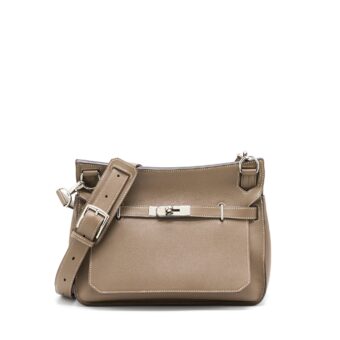 Hermes Jypsiere 28 Swift Etoupe SHW Stamp Square P