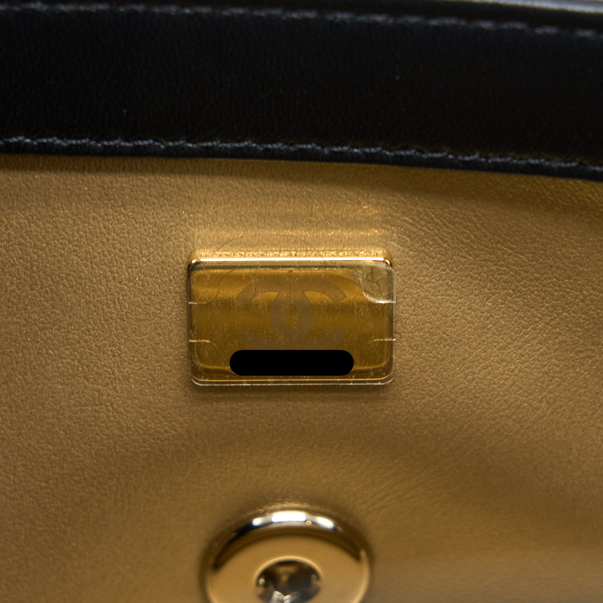 Chanel 23c Pearl Crush Mini Rectangular Lambskin Black LGHW (Microchip) - Image 14