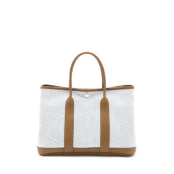 Hermes Garden Party 30 Negonda/Canvas Bleu Bill/Alezan SHW Stamp U