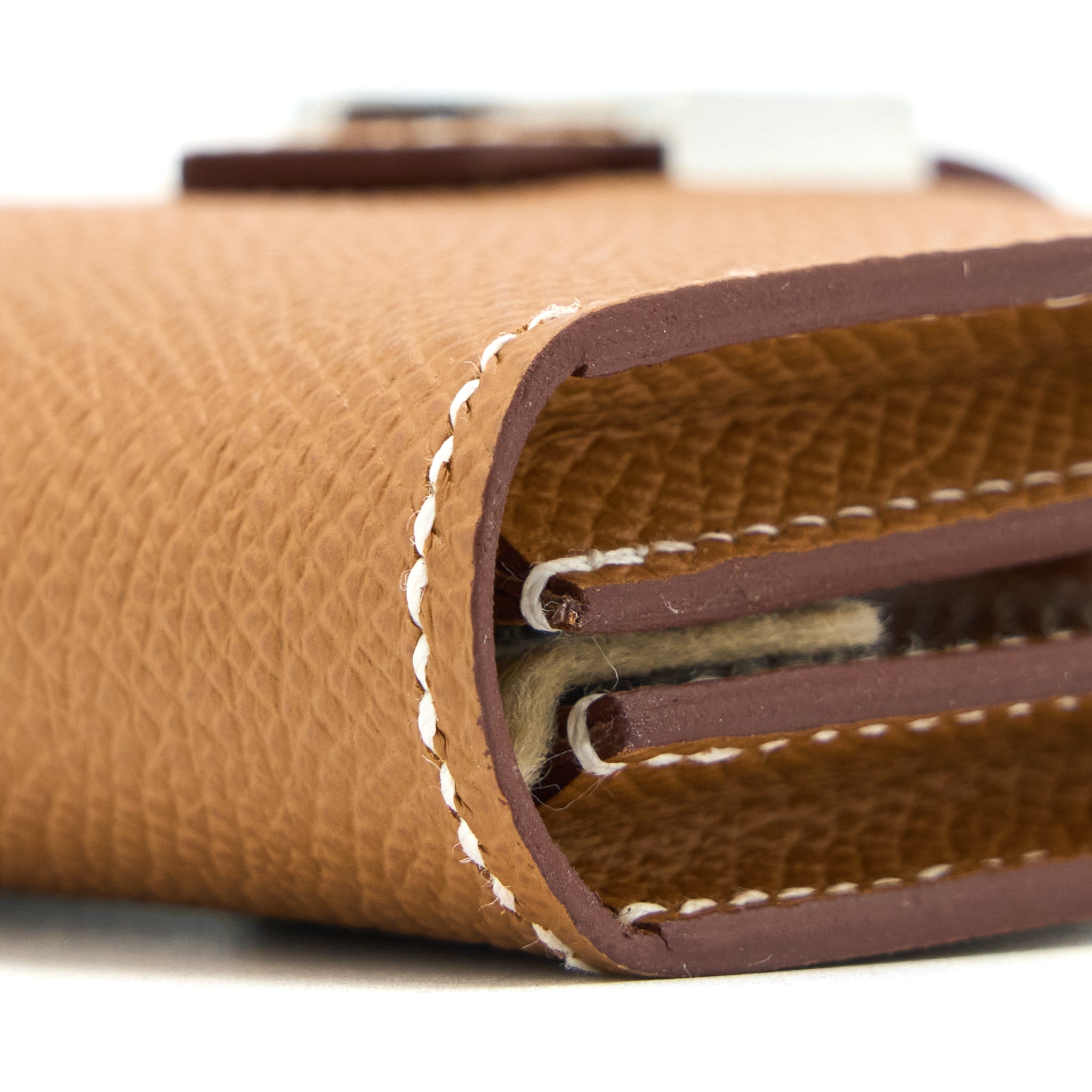 Hermes Bearn Cardholder Epsom Gold SHW Stamp U - Image 4