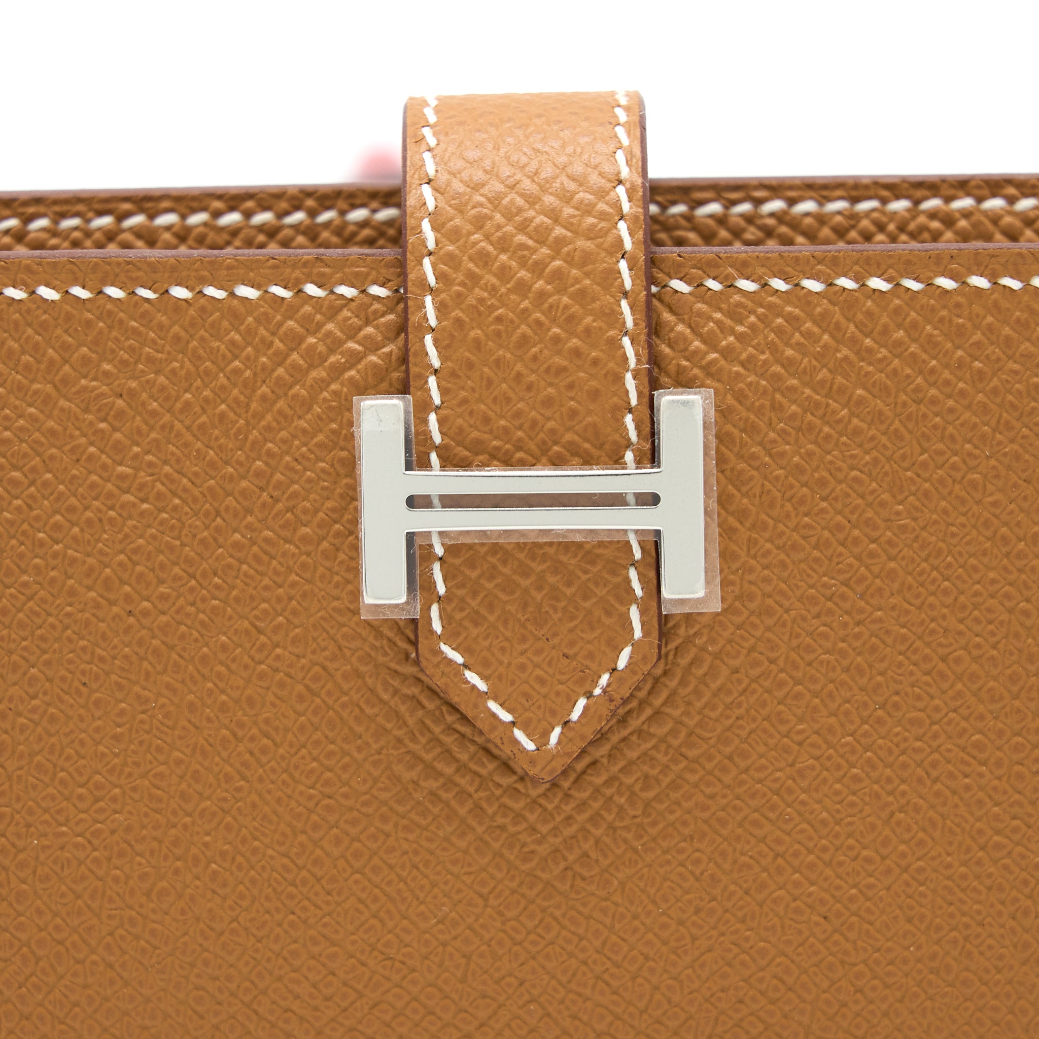 Hermes Bearn Cardholder Epsom Gold SHW Stamp U - Image 3