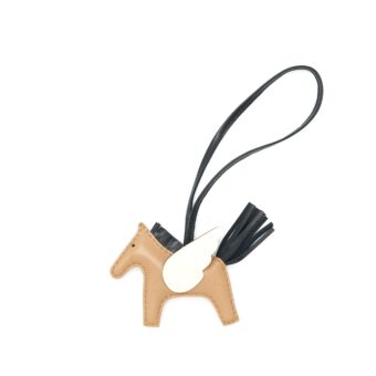 Hermes Rodeo Pegase PM Bag Charm Chai/Black/Nata Stamp U
