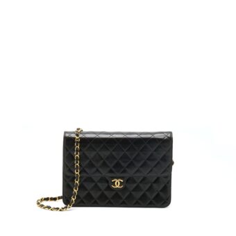Chanel Vintage Flap Bag Lambskin Black GHW