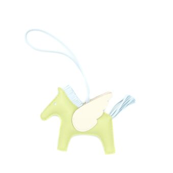 Hermes Rodeo Pegase MM Jaune Bourgron/Bleu Brume/Nata Stamp U