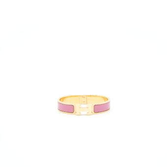 Hermes Bracelet Size PM Rose Patch RGHW