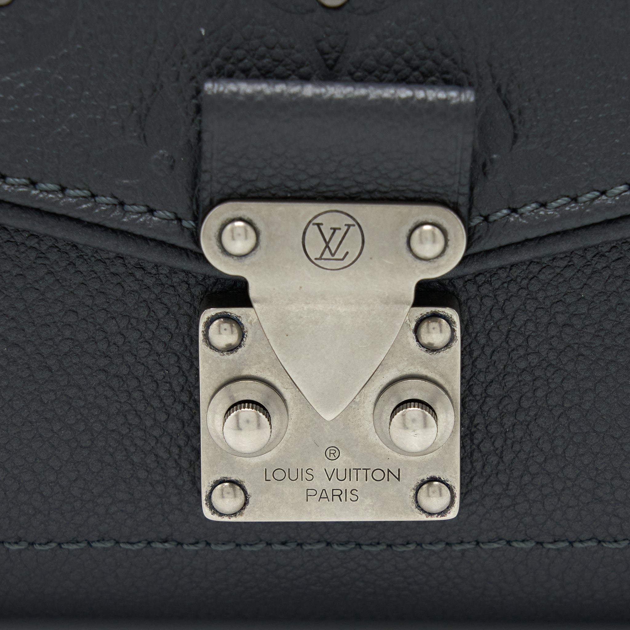 Louis Vuitton Saint Germaine Crossbody Bag Monogram Empreinte Black Brushed SHW - Image 7