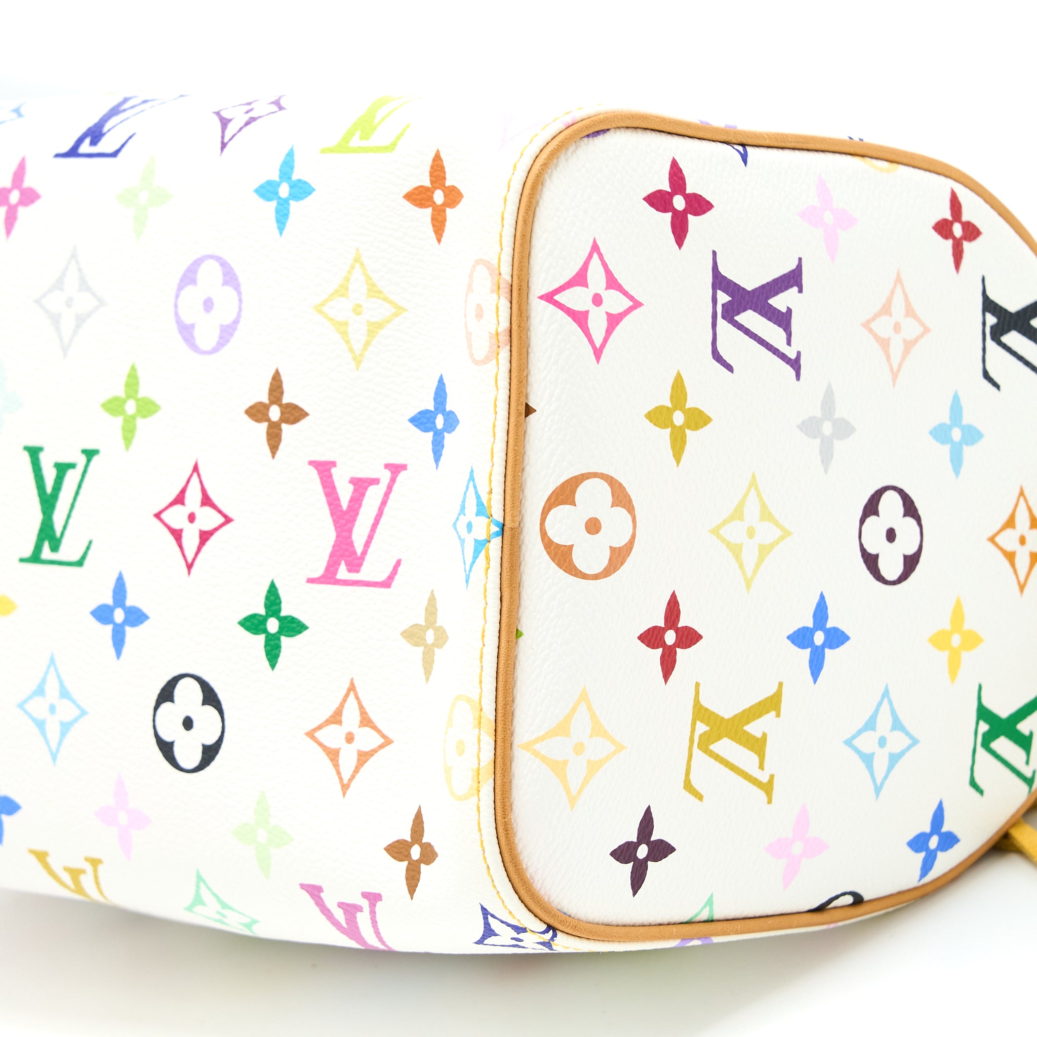 Louis Vuitton Vintage Speedy 25 Limited Edition White/Multicolour GHW - Image 11