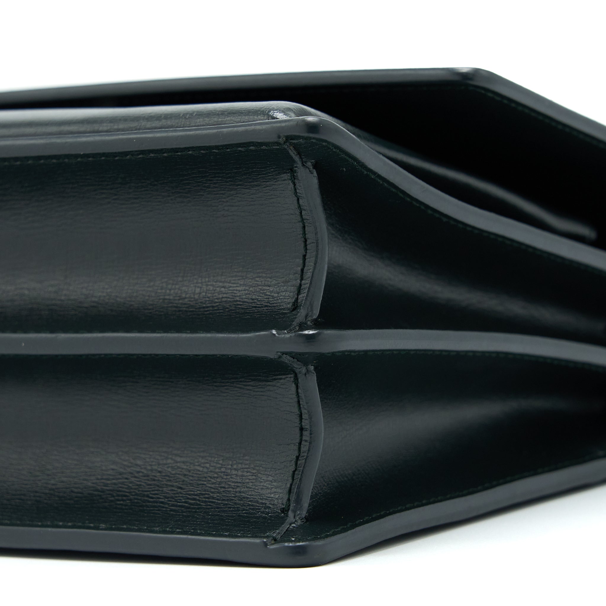 Saint Laurent Sunset Chain Bag Calfskin Dark Green SHW - Image 9
