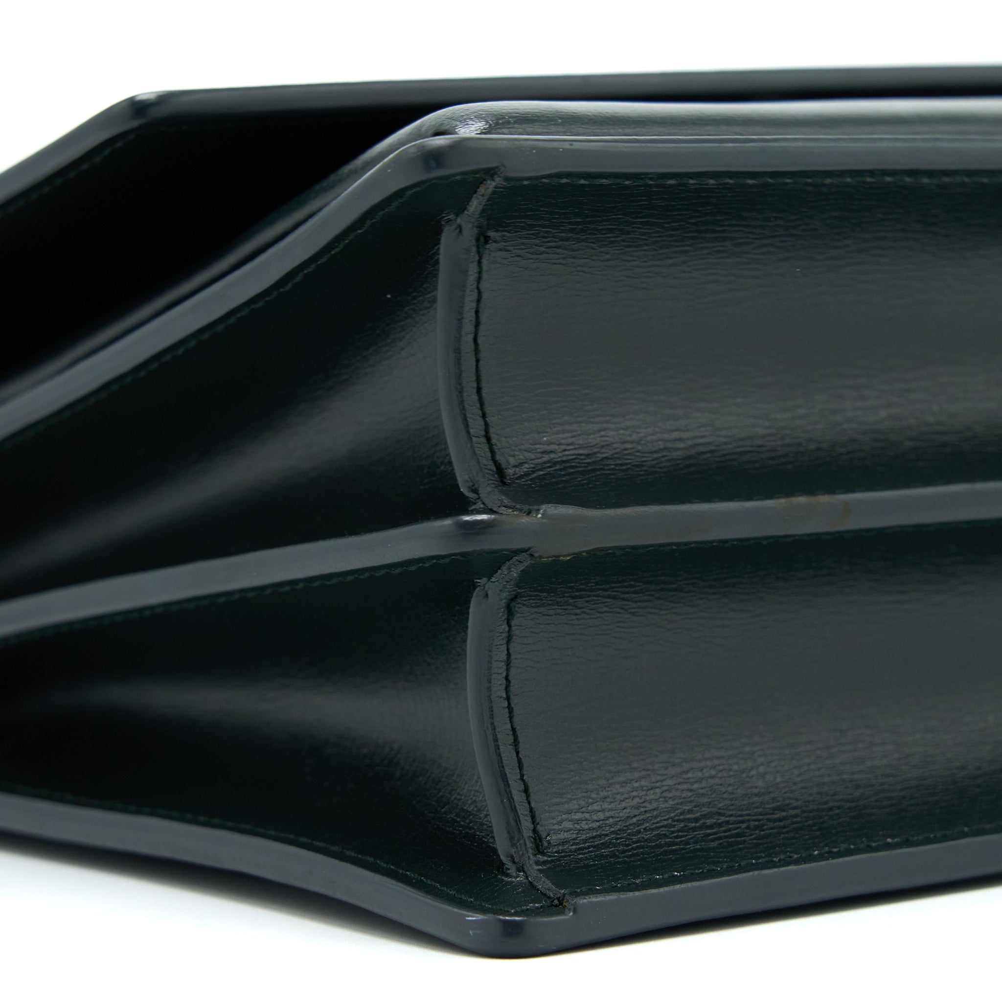 Saint Laurent Sunset Chain Bag Calfskin Dark Green SHW - Image 10