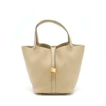 Hermes Picotin 22 Lock Bag Clemence Trench GHW Stamp U