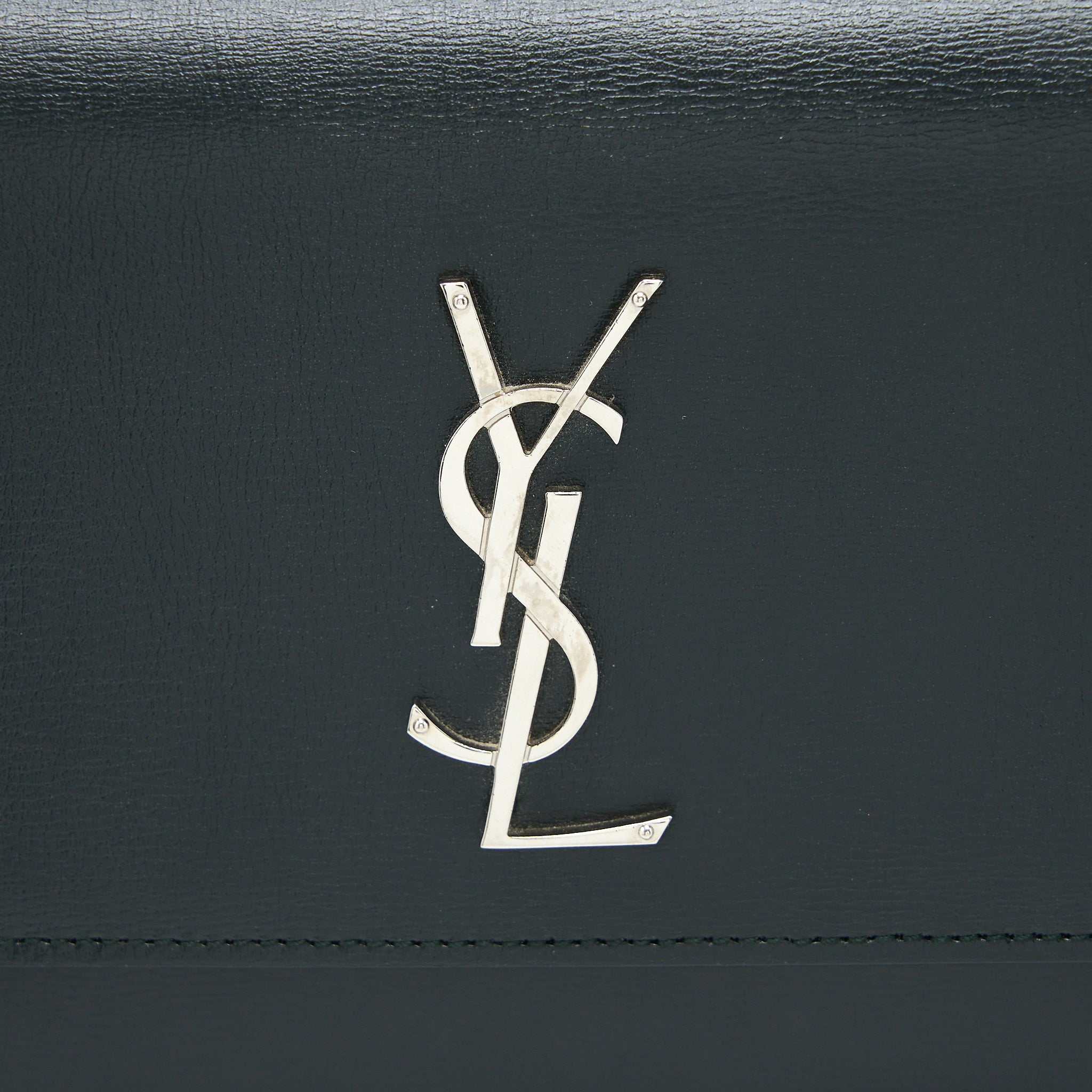 Saint Laurent Sunset Chain Bag Calfskin Dark Green SHW - Image 7