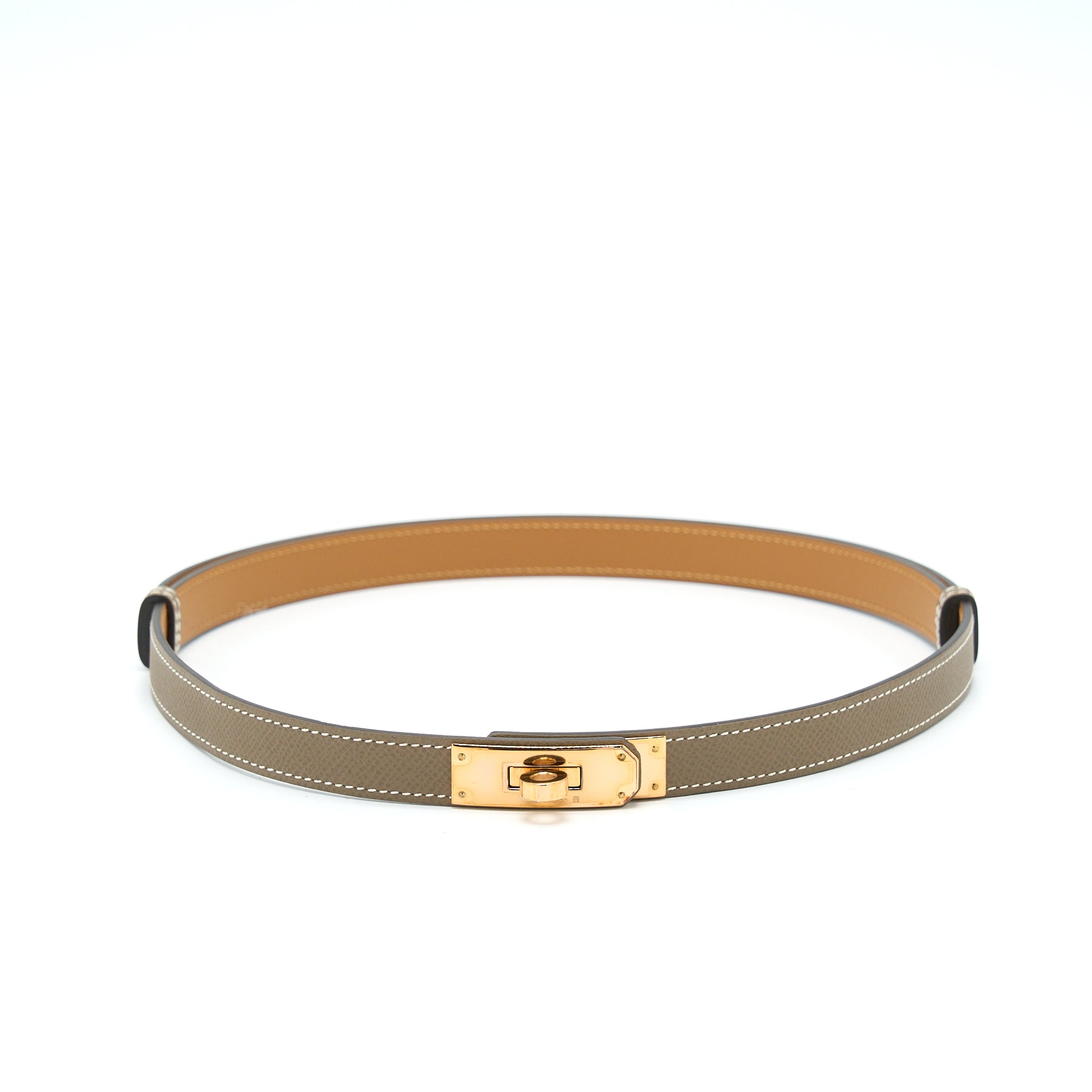 Hermes Classic Kelly Belt Epsom Etoupe RGHW