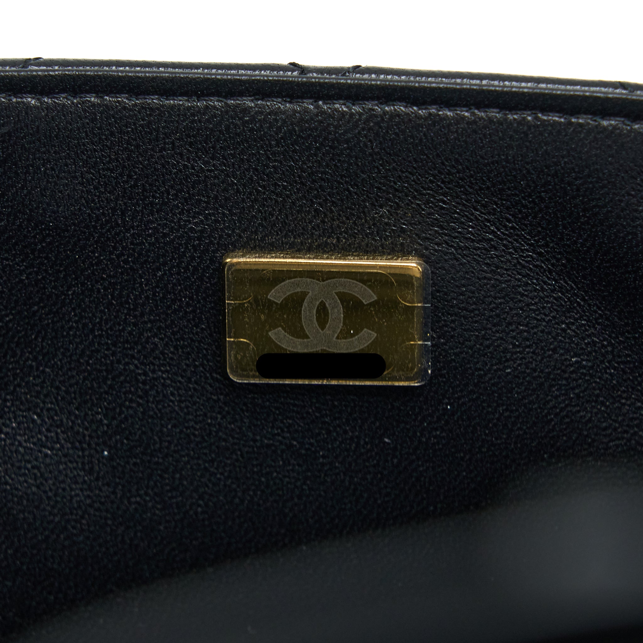 Chanel Mini Square Flap Bag Lambskin Black LGHW (Microchip) - Image 13