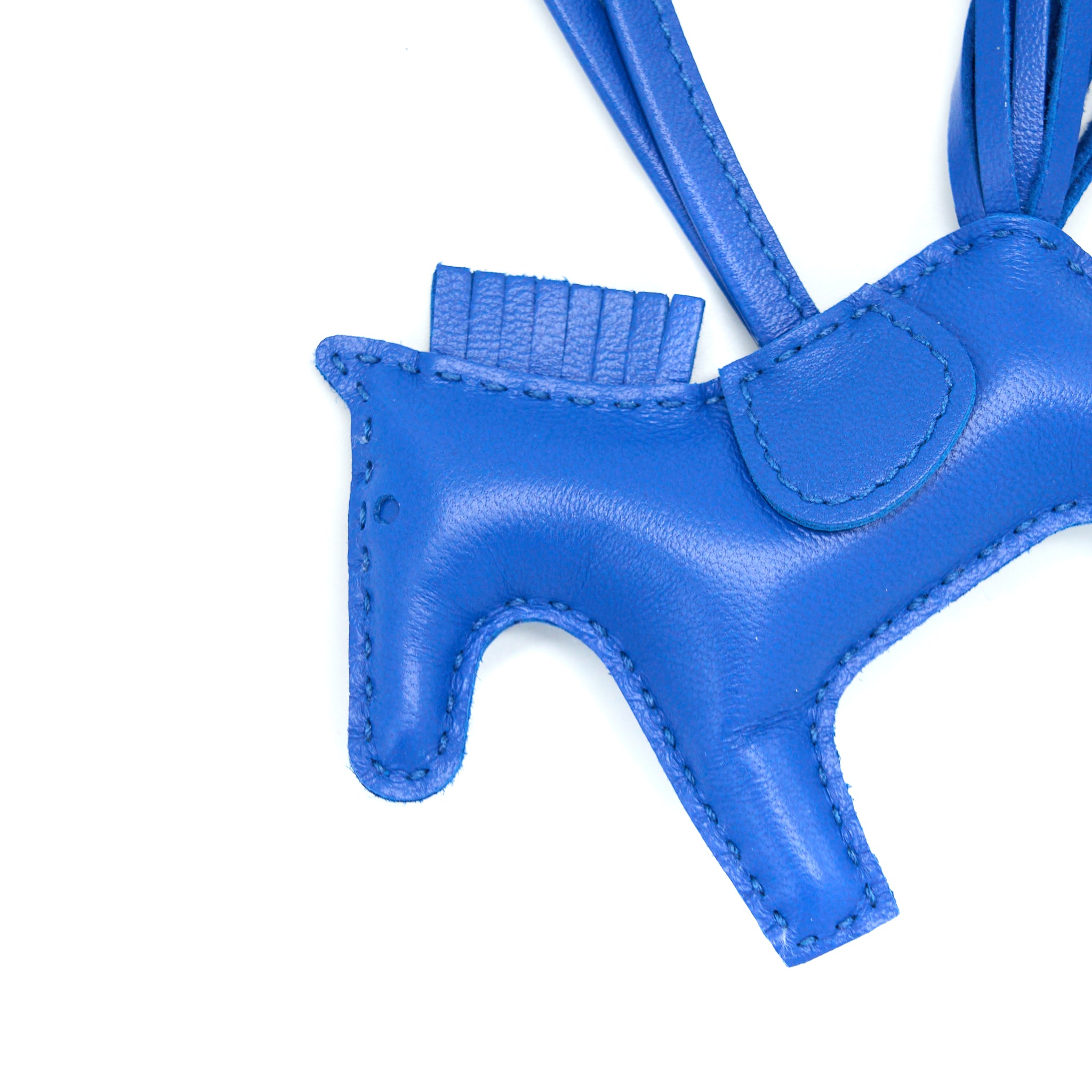 Hermes Rodeo PM Bag Charm Blue Stamp Z - Image 2
