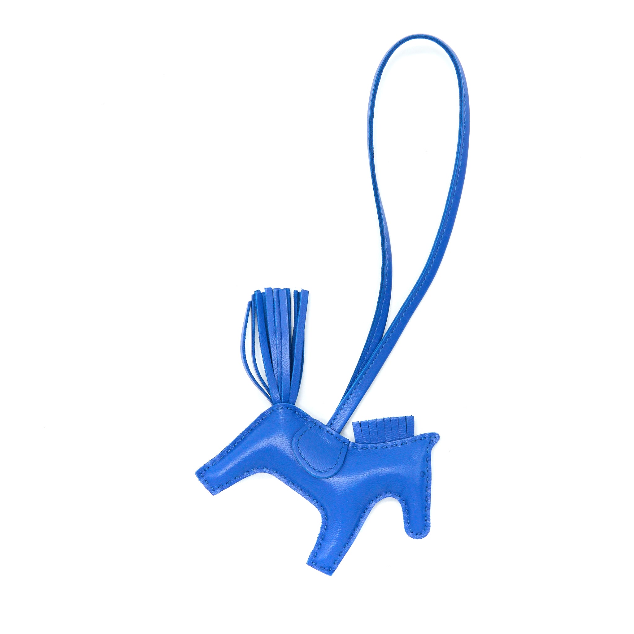 Hermes Rodeo PM Bag Charm Blue Stamp Z - Image 3