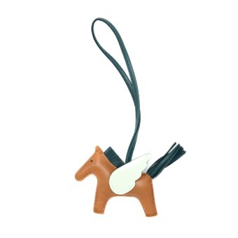 Hermes Rodeo PM Bag Charm Gold/ Vert Cypres/ Vert Fizz Stamp U