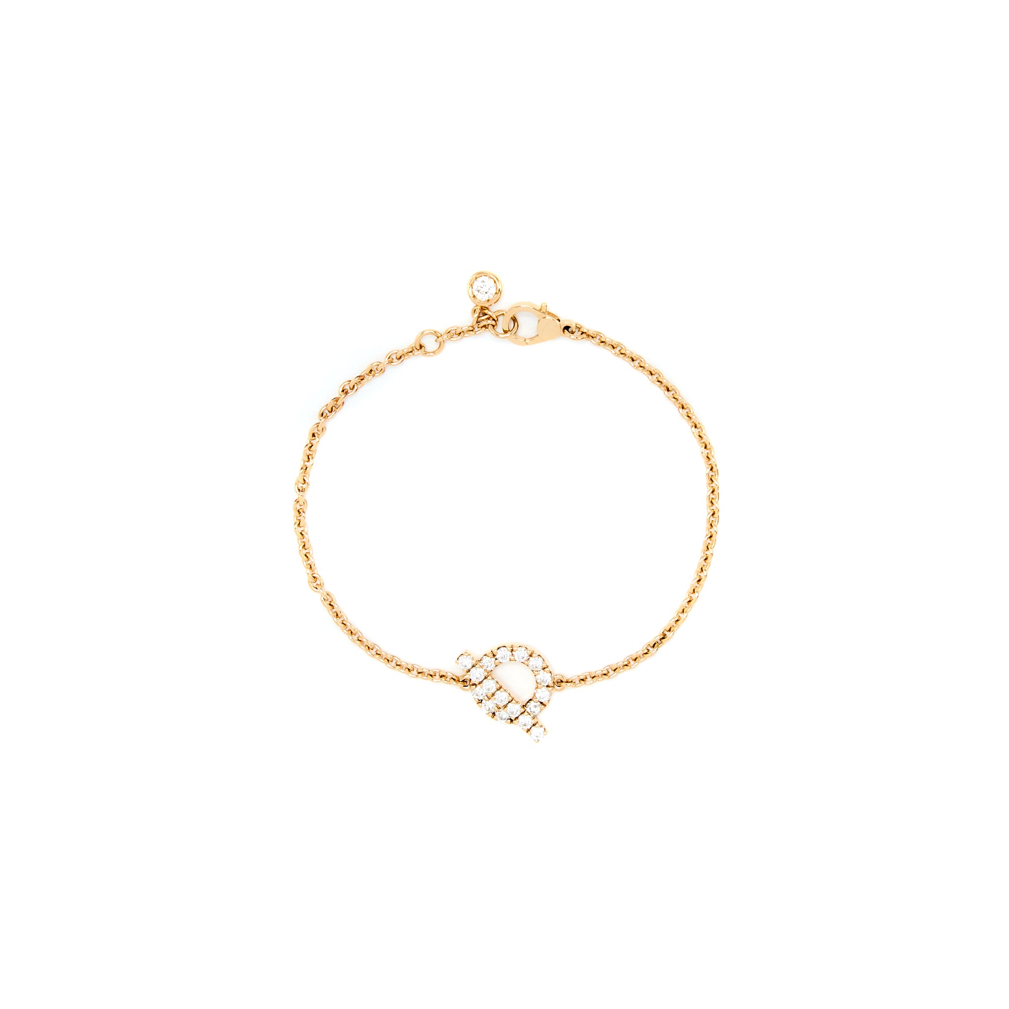 Hermes Size ST Finesse Bracelet Rose Gold Diamonds