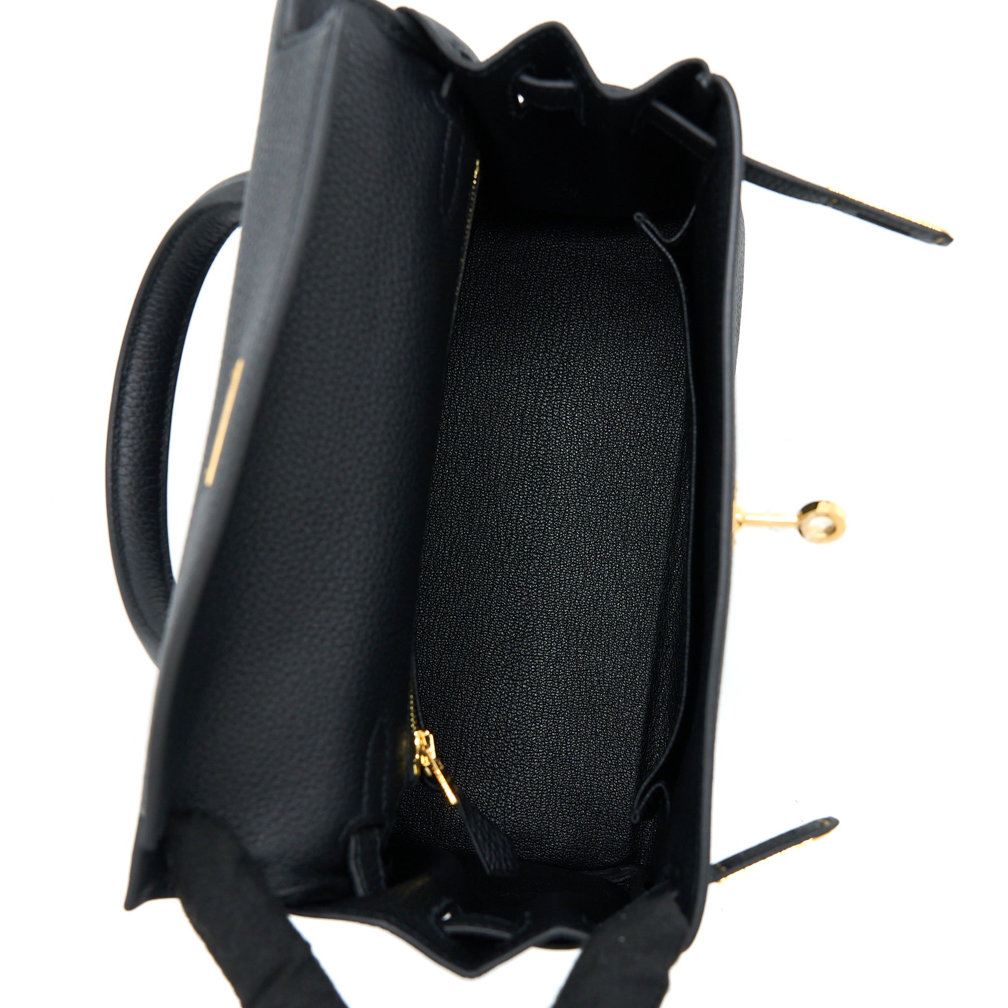 Hermes Kelly 25 Togo Black GHW Stamp U - Image 9