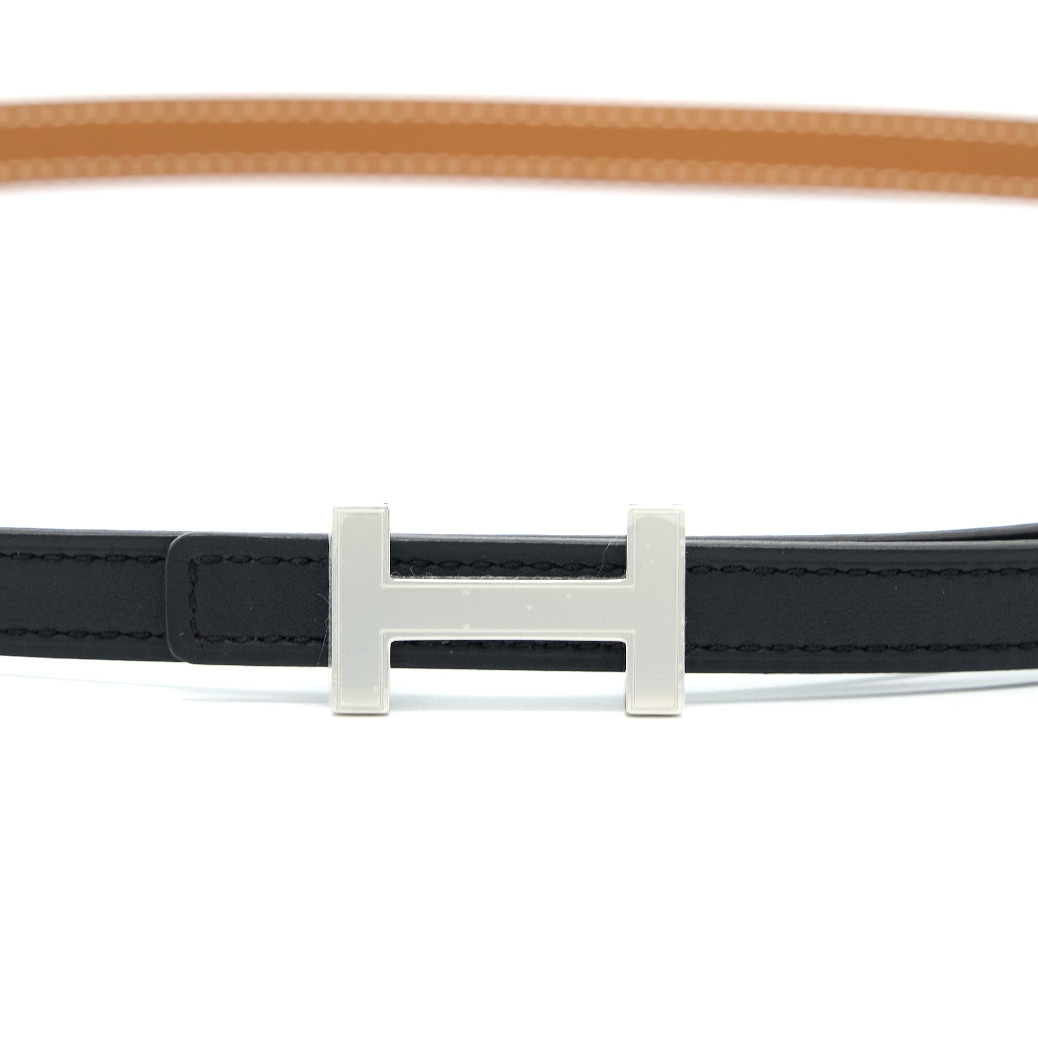 Hermes Size 85 H Buckle Reversible Belt Swift/Epsom Black/Gold SHW Stamp Z - Image 2