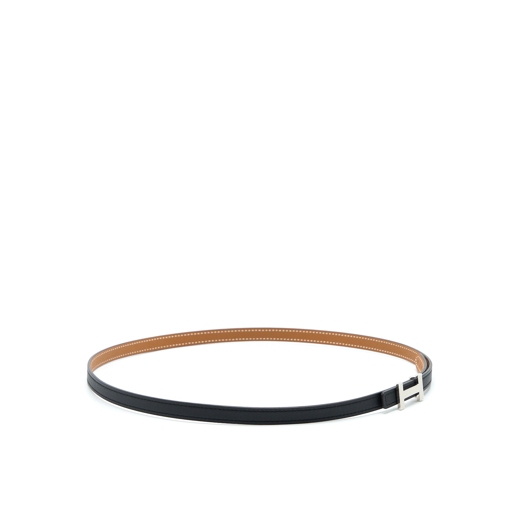 Hermes Size 85 H Buckle Reversible Belt Swift/Epsom Black/Gold SHW Stamp Z - Image 3