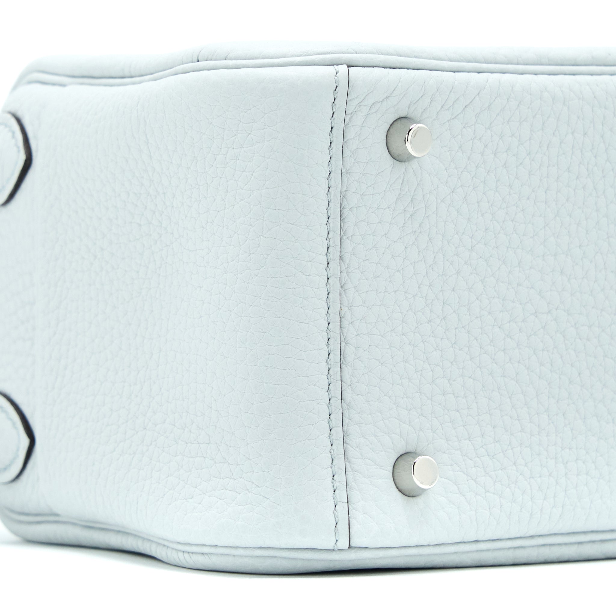 Hermes Mini Lindy Clemence Blue Pale SHW Stamp U - Image 6