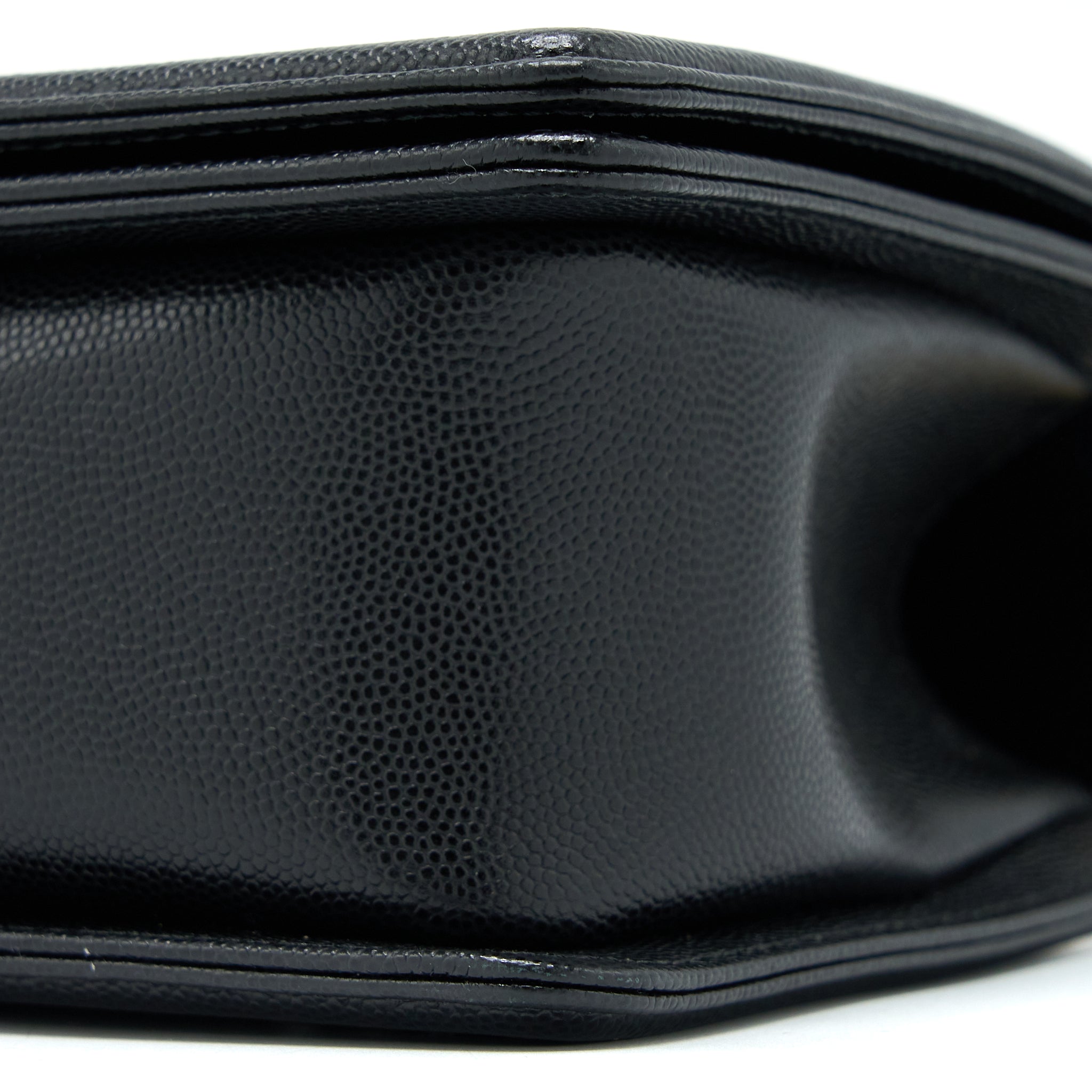 Chanel Medium Boy Bag Caviar Black Brushed GHW - Image 11