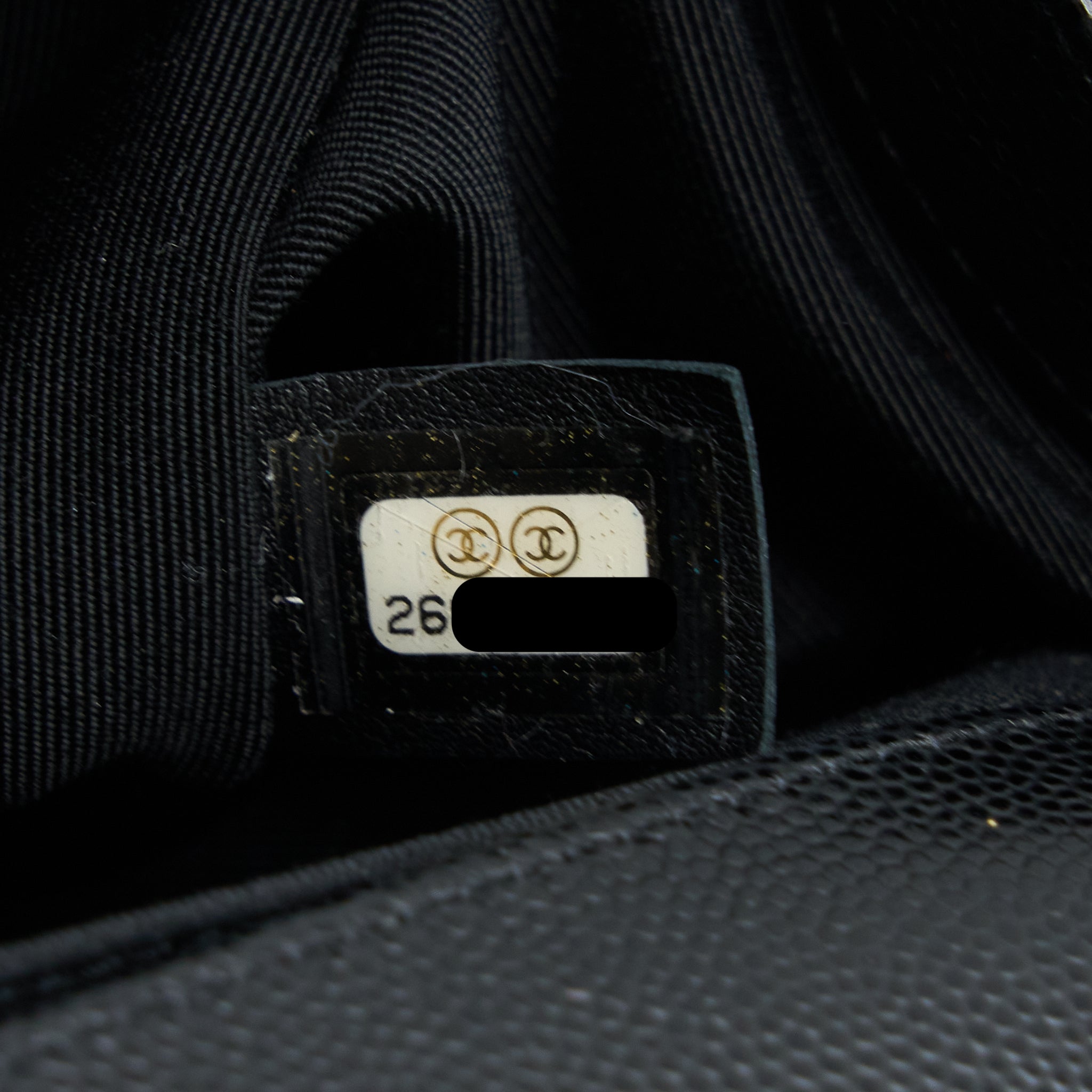 Chanel Medium Boy Bag Caviar Black Brushed GHW - Image 15