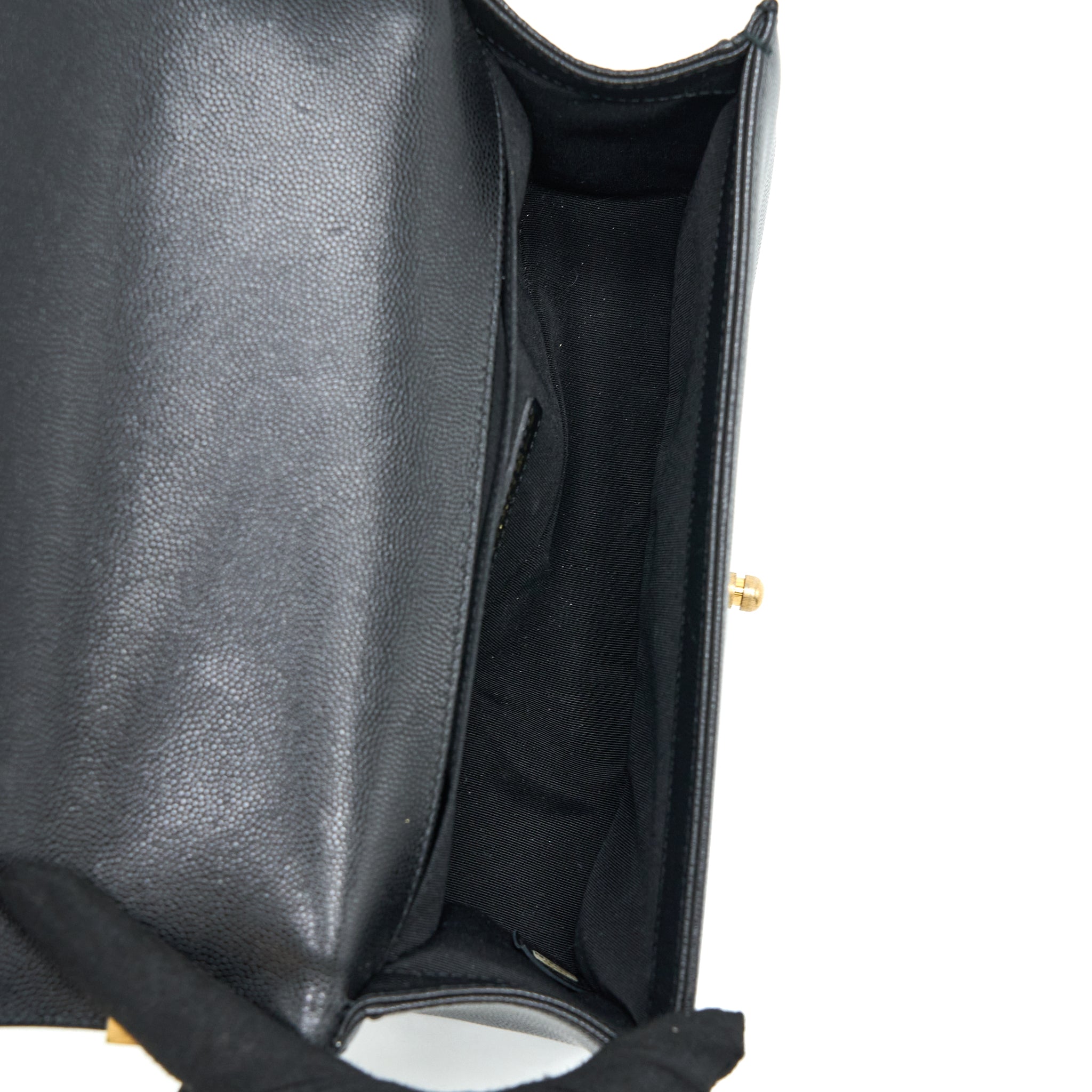 Chanel Medium Boy Bag Caviar Black Brushed GHW - Image 6