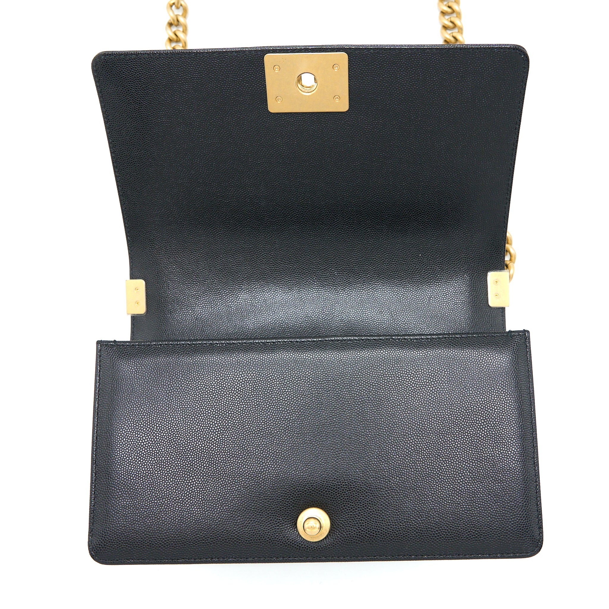 Chanel Medium Boy Bag Caviar Black Brushed GHW - Image 13