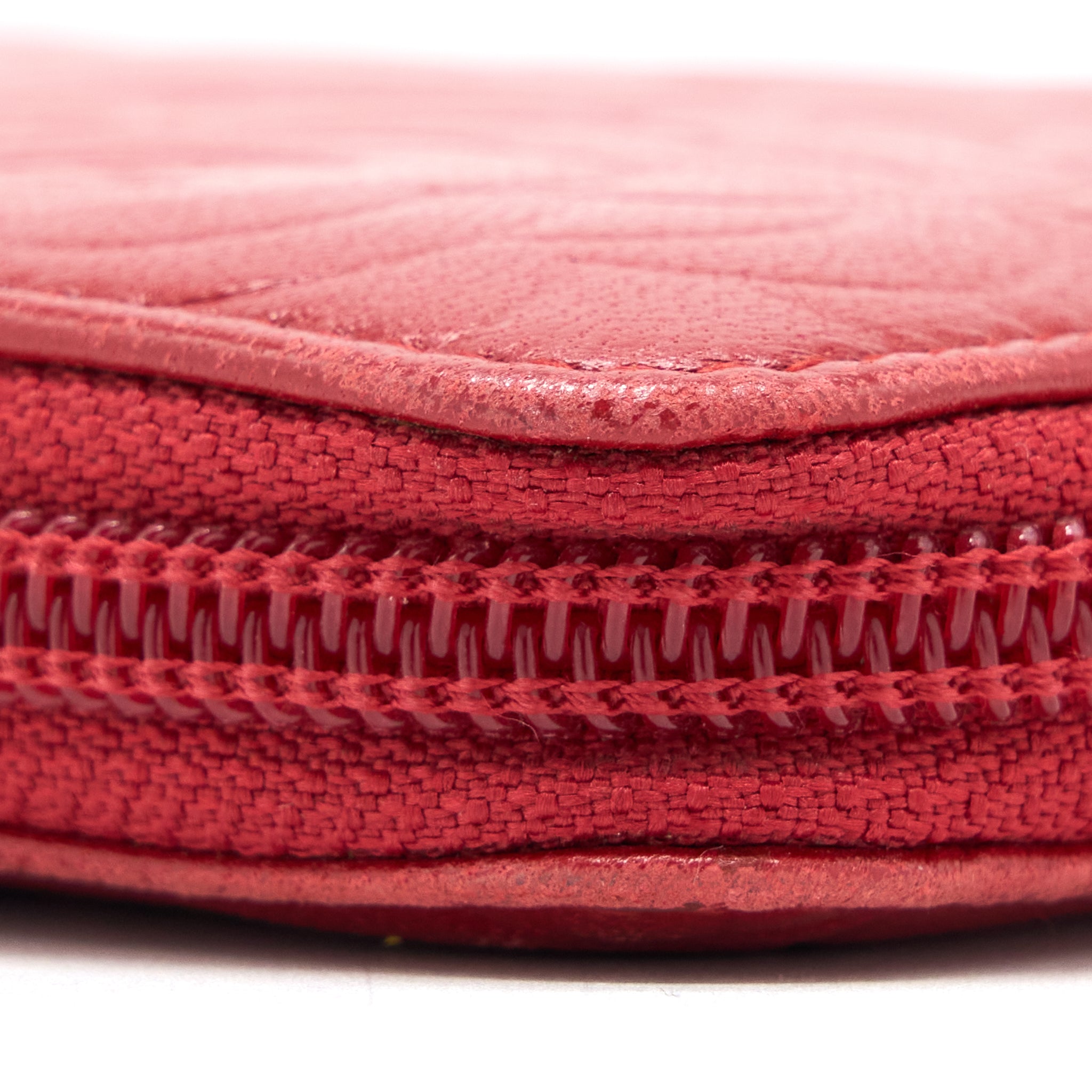 Chanel Camellia Long Wallet Lambskin Red SHW - Image 7