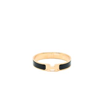 Hermes Size GM Click H Bracelet Black RGHW