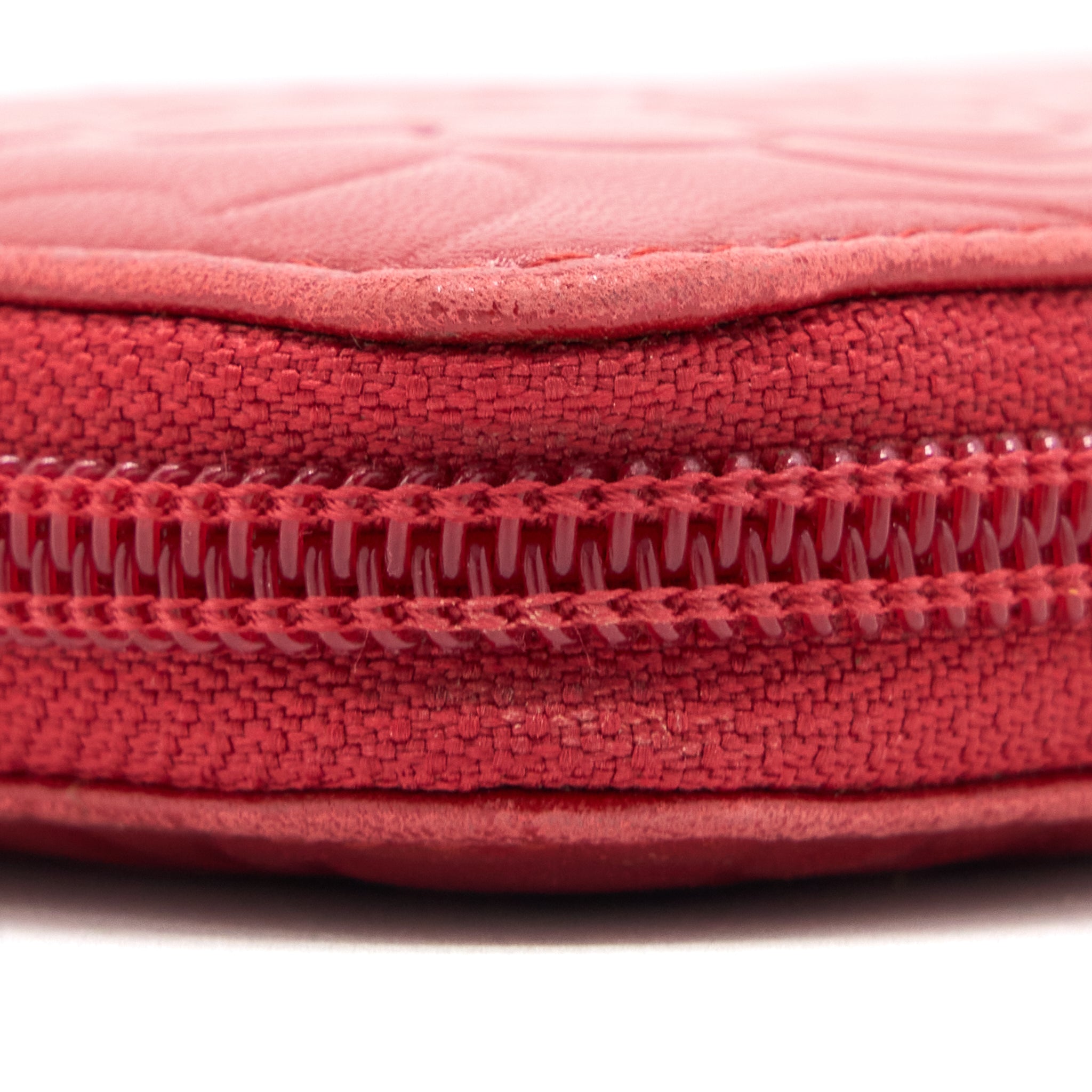 Chanel Camellia Long Wallet Lambskin Red SHW - Image 8