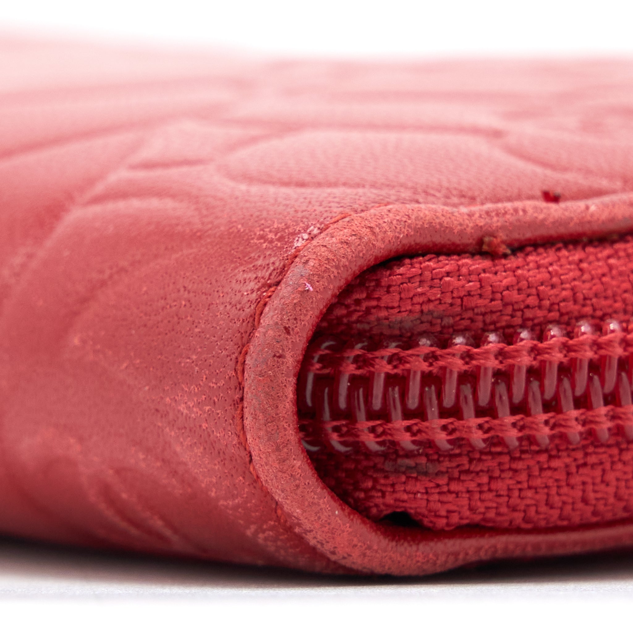 Chanel Camellia Long Wallet Lambskin Red SHW - Image 6