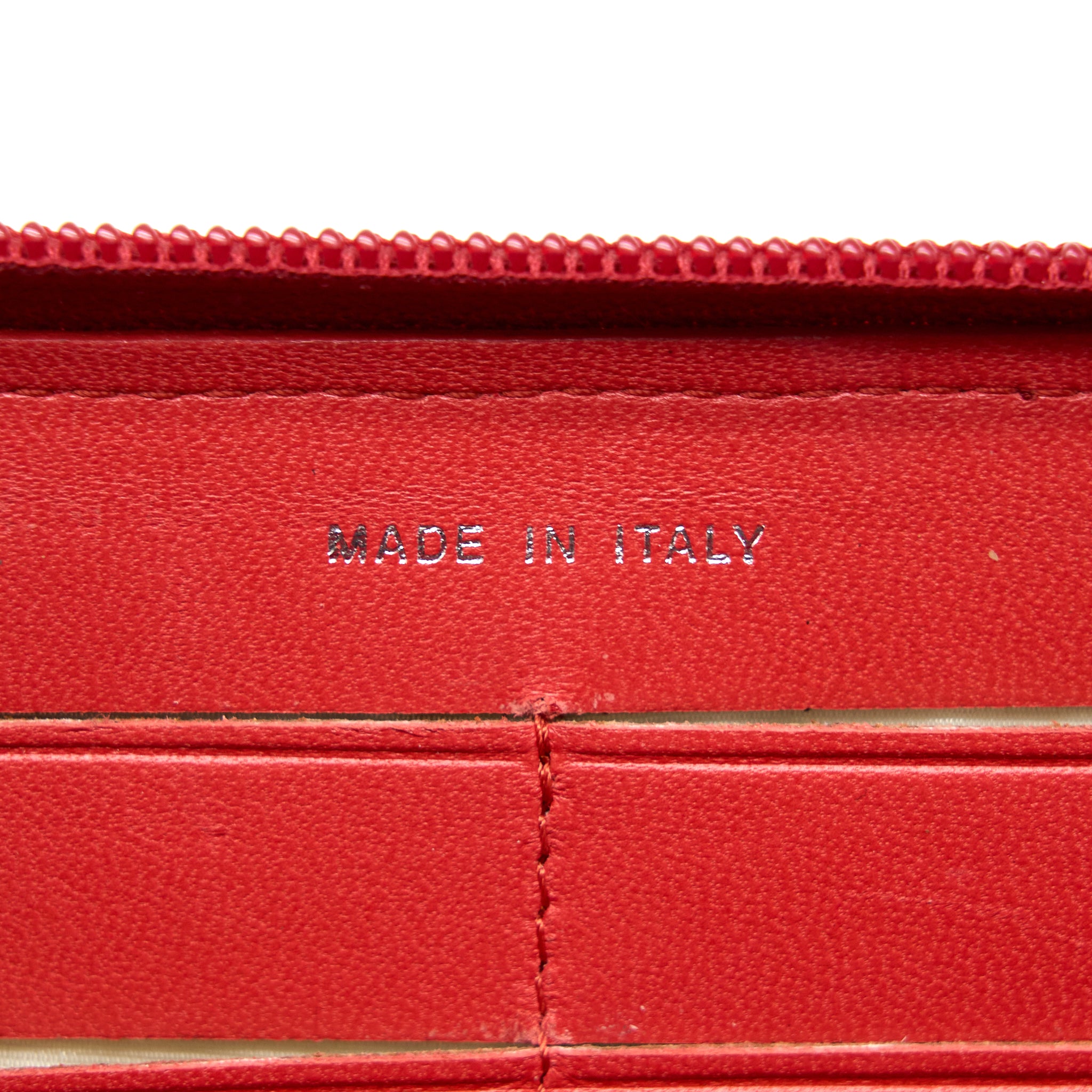 Chanel Camellia Long Wallet Lambskin Red SHW - Image 9