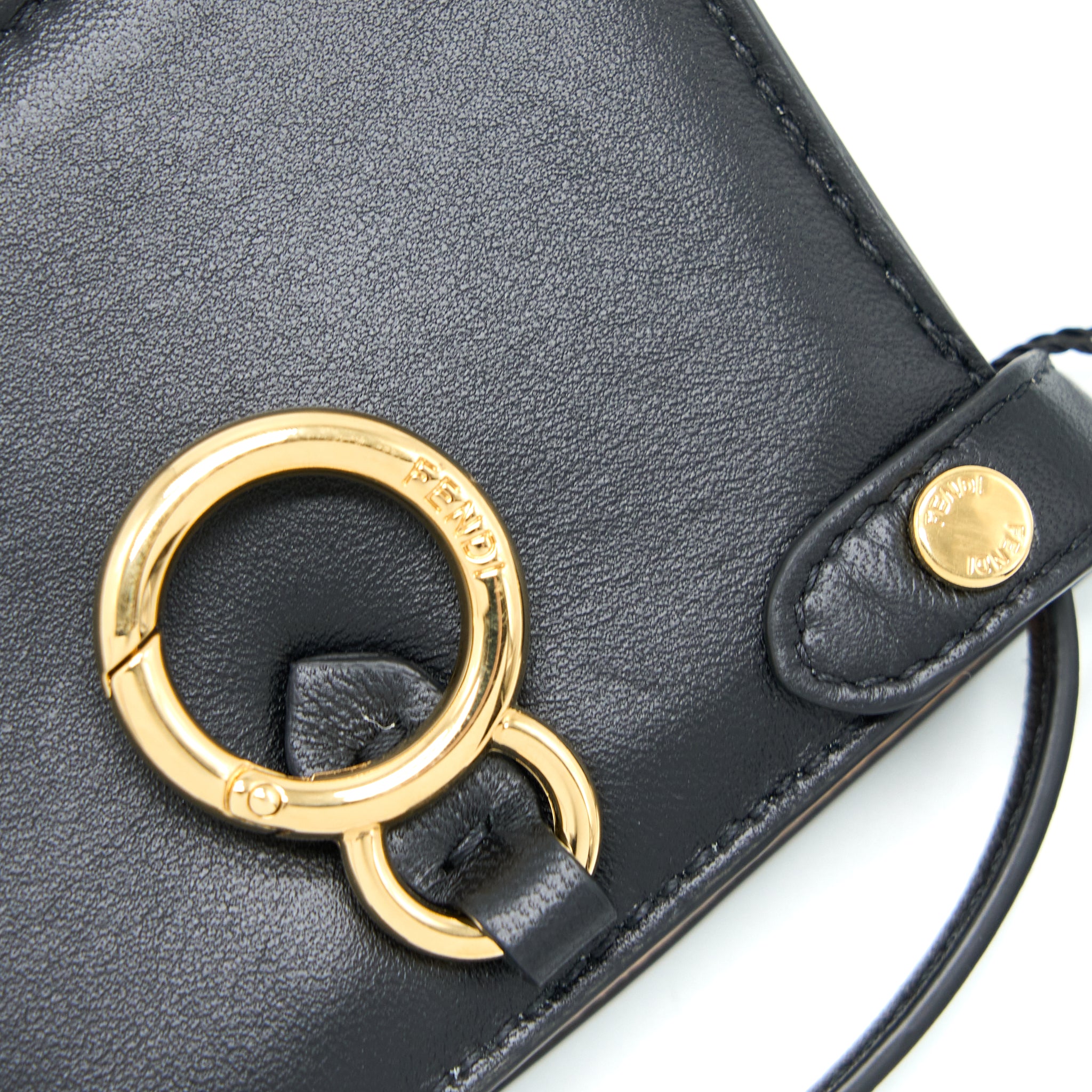 Fendi Nano Peekaboo Charm Lambskin Black GHW - Image 5