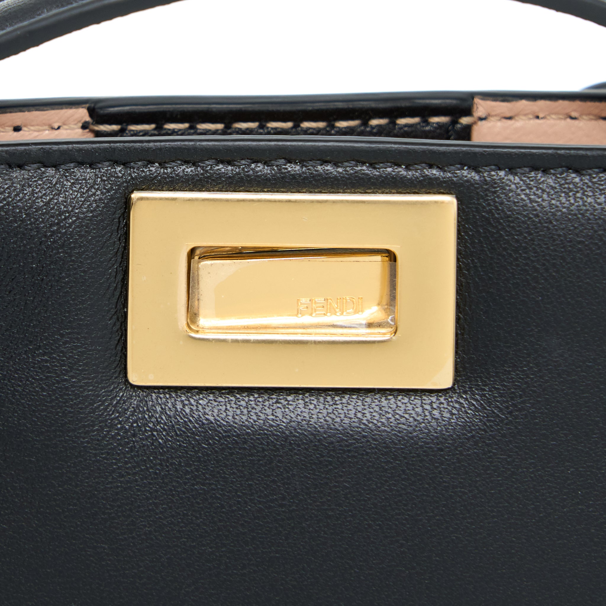 Fendi Nano Peekaboo Charm Lambskin Black GHW - Image 3
