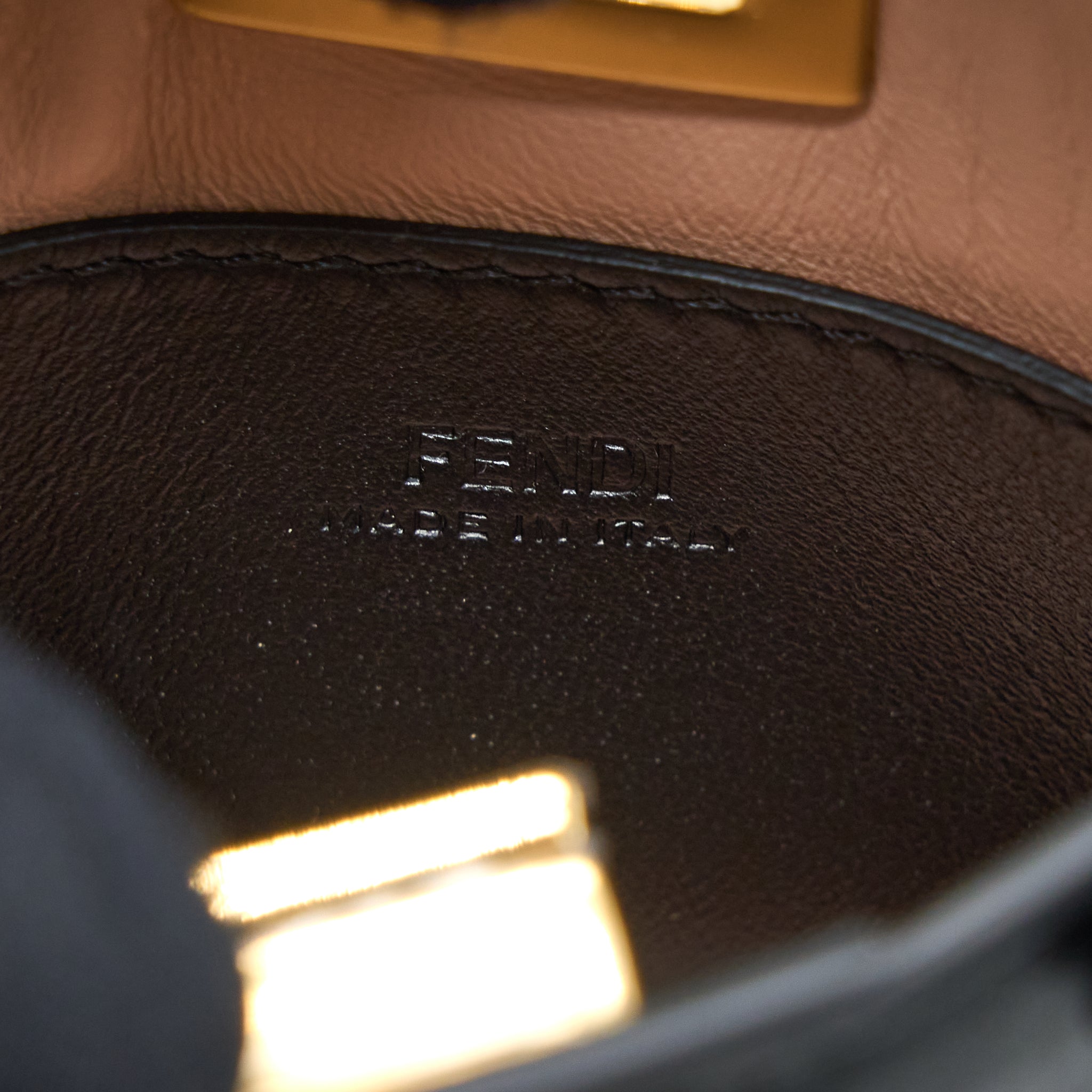 Fendi Nano Peekaboo Charm Lambskin Black GHW - Image 6