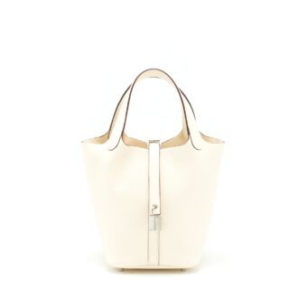 Hermes Picotin 18 Lock Bag Clemence Nata SHW Stamp Z