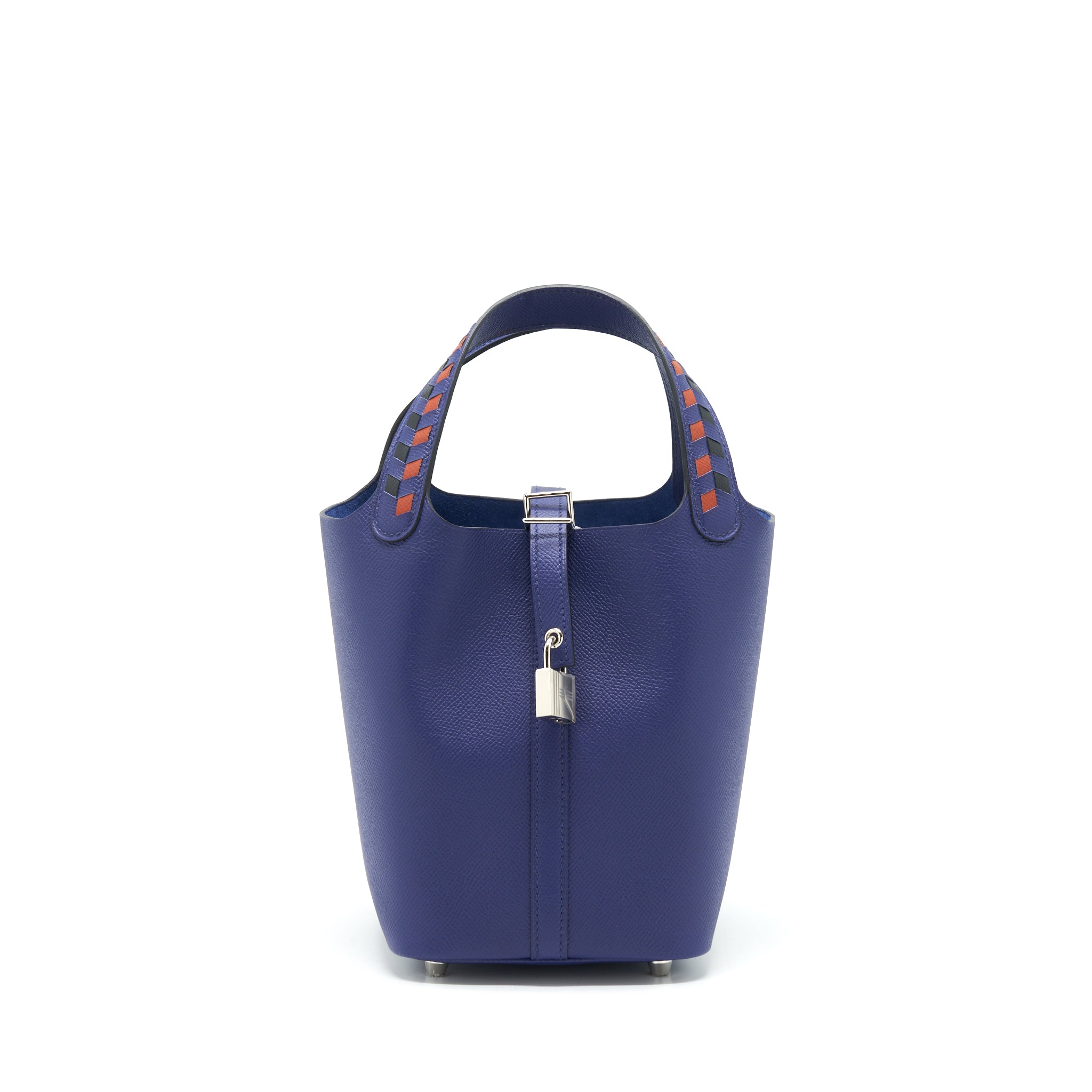 Hermes Picotin 18 Lock Bag Epsom Bleu Encre/ Brique/ Noir SHW Stamp Y