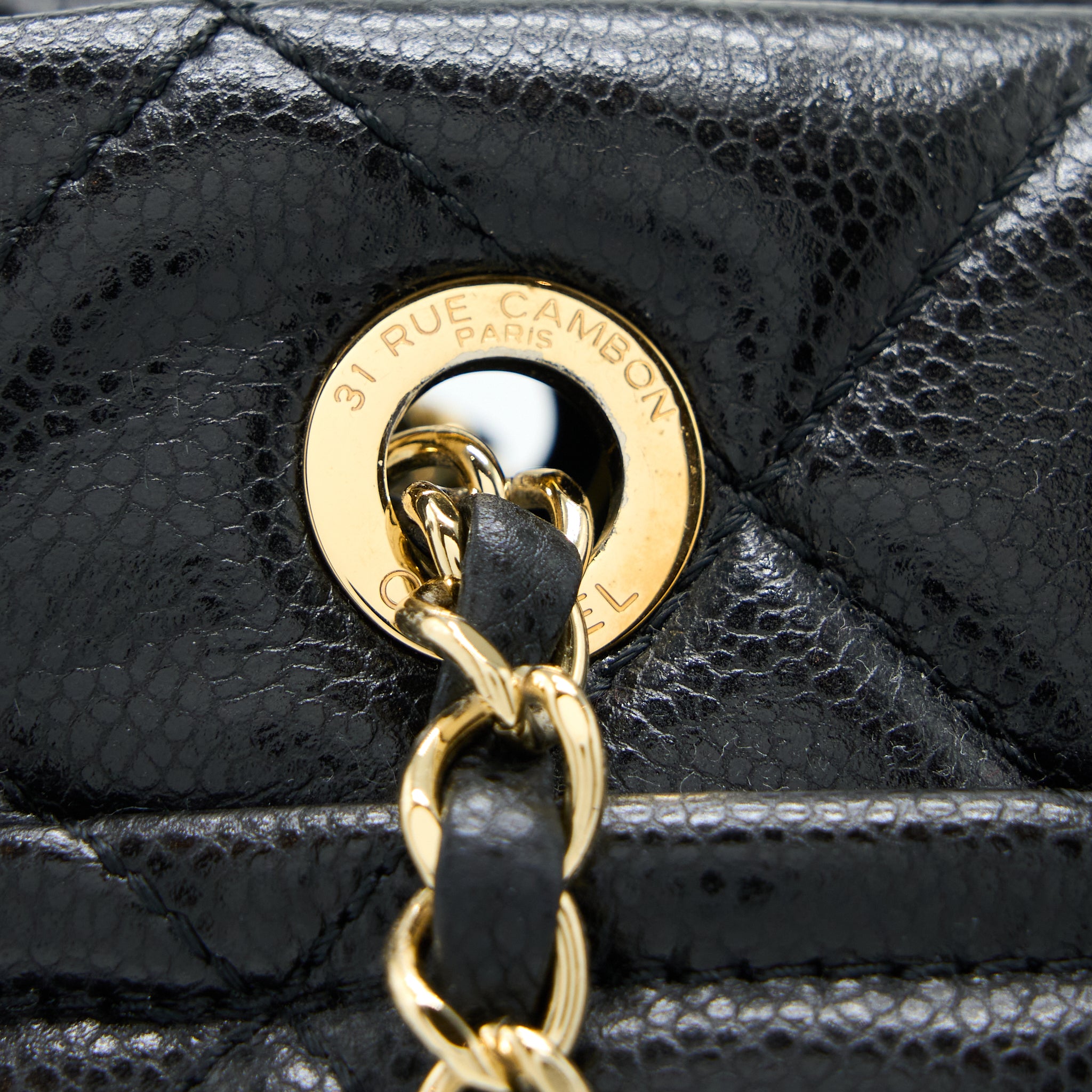 Chanel Matelasse Chain Tote Bag Caviar Black GHW - Image 7