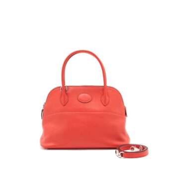 Hermes Bolide 27 swift leather red with SHW stamp X
