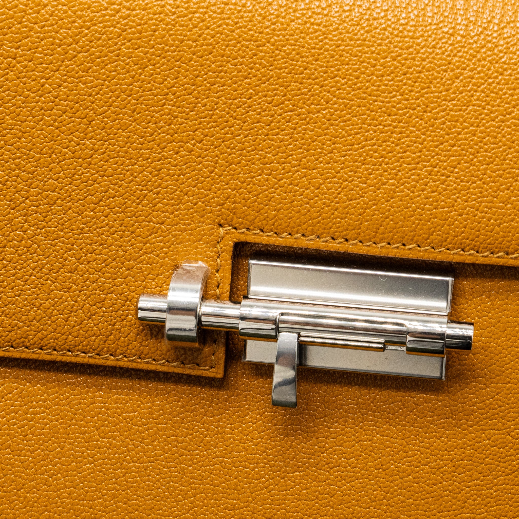 Hermes Mini Strap Verrou Bag Chevre Mysore Caramel/Multicolour SHW Stamp Z - Image 8
