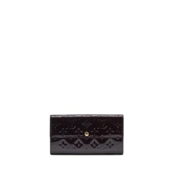 Louis Vuitton Sarah Long Wallet Vernis Amarante GHW