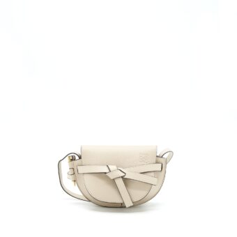 Loewe Mini Gate Crossbody Bag Calfskin Sand LGHW
