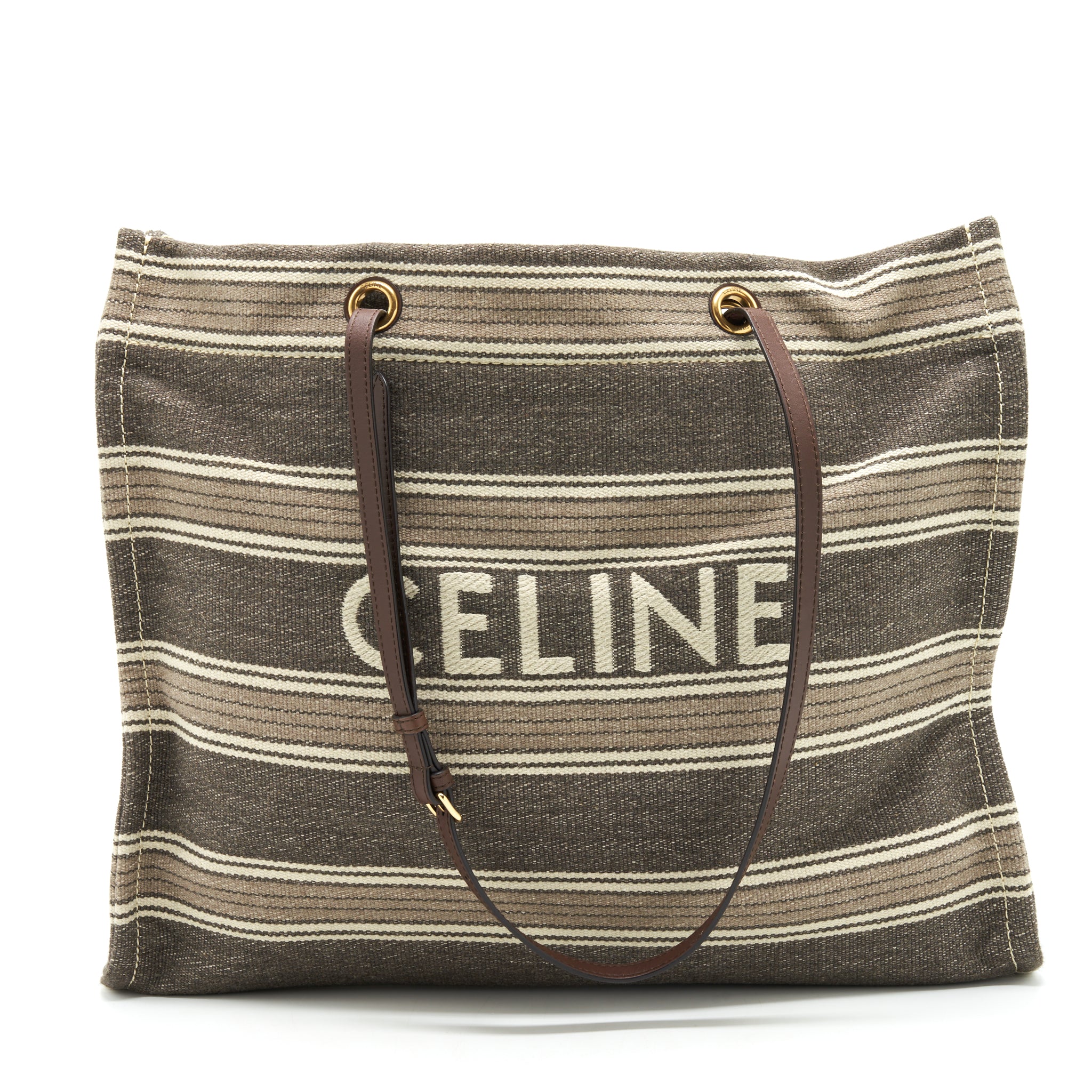 Celine Luggage Textile Tote Bag Cloth Multicolor
