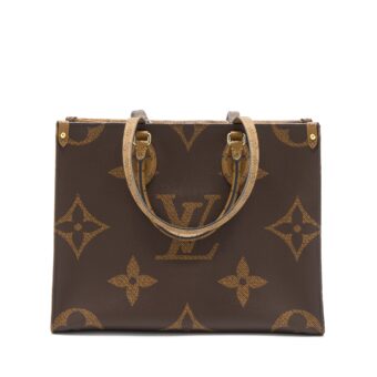 Louis Vuitton On The Go MM Monogram Coated Monogram Reverse Canvas GHW