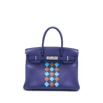 Hermes Birkin 30 Tressage Swift Bleu/Encre SHW Stamp D