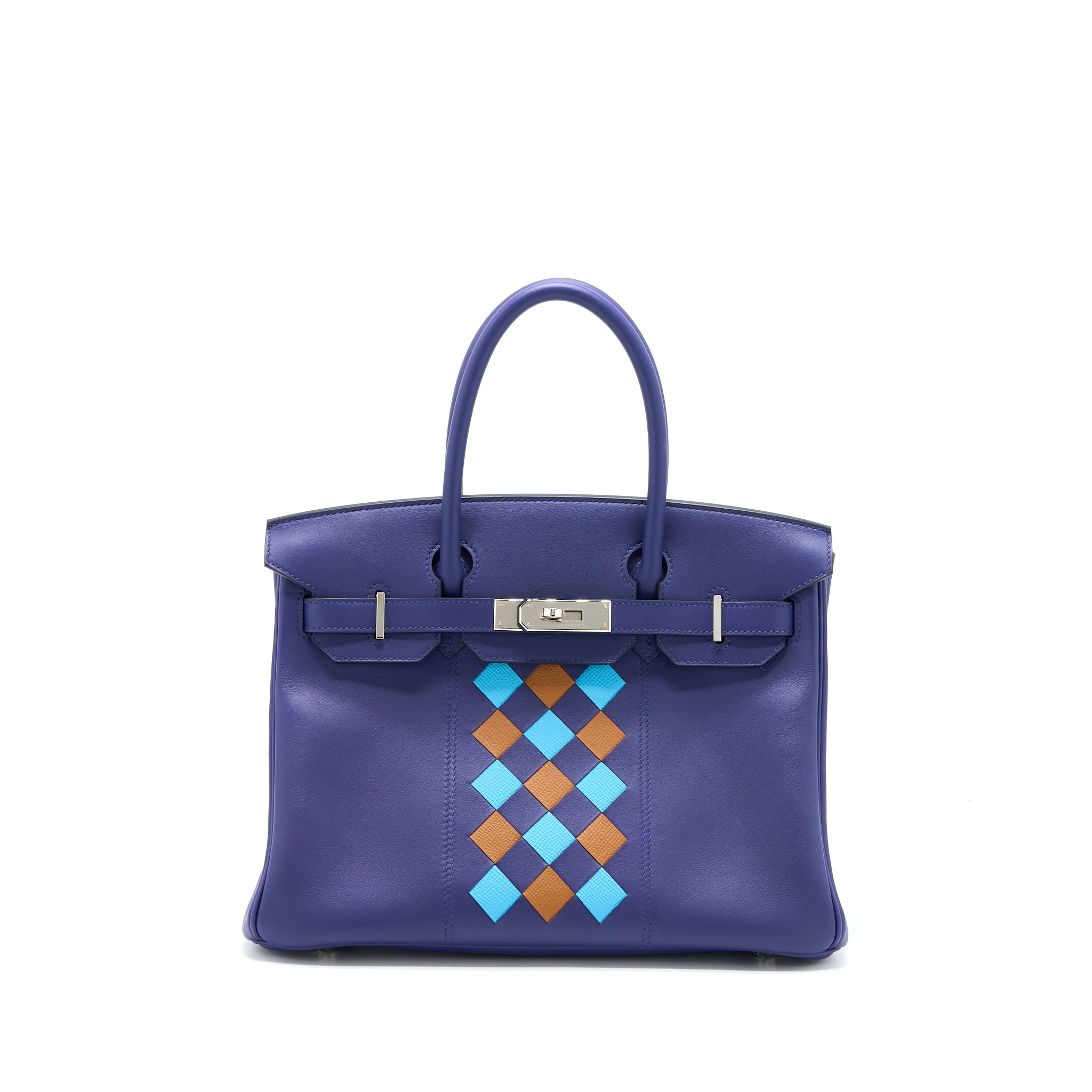 Hermes Birkin 30 Tressage Swift Bleu/Encre SHW Stamp D